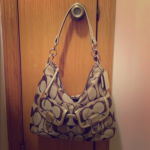 AUTHENTIC Coach Signature Daisy Pocket Hobo - Picture 1 of 7